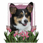 Mothers Day - Pink Tulips - Corgi Acrylic Cut Outs
