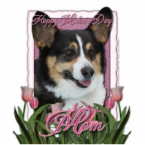Mothers Day - Pink Tulips - Corgi Photo Sculptures