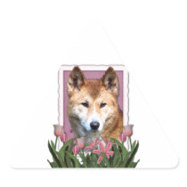 Mothers Day - Pink Tulips - Dingo Triangle Stickers
