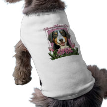 Mothers Day - Pink Tulips Entlebucher Mountain Dog Pet Clothing