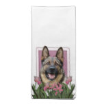 Mothers Day - Pink Tulips - German Shepherd Napkins