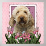 Mothers Day - Pink Tulips - GoldenDoodle