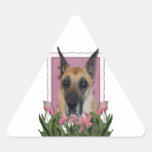 Mothers Day - Pink Tulips - Great Dane Sticker