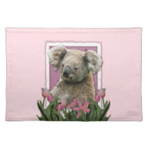 Mothers Day - Pink Tulips - Koala Place Mats