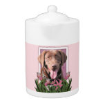 Mothers Day - Pink Tulips - Labrador - Chocolate