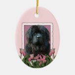 Mothers Day - Pink Tulips - Newfoundland Christmas Ornament