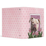 Mothers Day - Pink Tulips - Pitbull - Jersey Girl binders