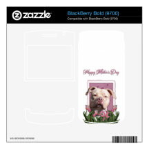 Mothers Day - Pink Tulips - Pitbull - Jersey Girl Skins For BlackBerry