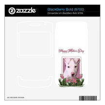 Mothers Day - Pink Tulips - Pitbull Puppy - Petey BlackBerry Skins