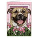 Mothers Day - Pink Tulips - Pitbull - Tigger Card