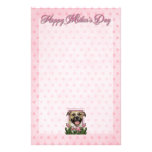 Mothers Day - Pink Tulips - Pitbull - Tigger Stationery Paper