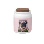 Mothers Day - Pink Tulips - Pug Candy Dishes