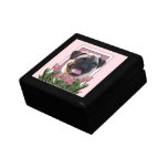 Mothers Day - Pink Tulips - Pug Keepsake Boxes