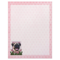 Mothers Day - Pink Tulips - Pug Letterhead Design