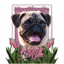 Mothers Day - Pink Tulips - Pug Photo Sculptures