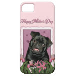 Mothers Day - Pink Tulips - Pug - Ruffy iPhone 5 Covers