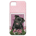 Mothers Day - Pink Tulips - Pug - Ruffy iPhone 5 Covers