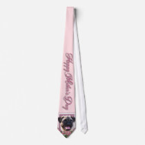Mothers Day - Pink Tulips - Pug Neckties