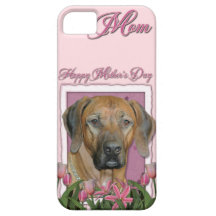 Mothers Day - Pink Tulips - Rhodesian Ridgeback iPhone 5 Cover