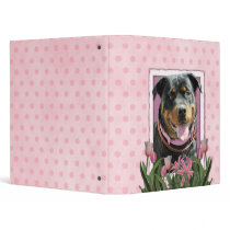 Mothers Day - Pink Tulips - Rottweiler -SambaParTi Binders