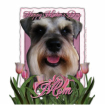 Mothers Day - Pink Tulips - Schnauzer Photo Sculpture