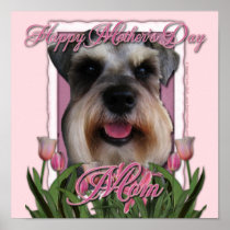 Mothers Day - Pink Tulips - Schnauzer