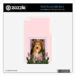 Mothers Day - Pink Tulips - Sheltie Decals For iPod Touch 4G