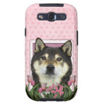 Mothers Day - Pink Tulips - Shiba Inu - Yasha Samsung Galaxy SIII Case