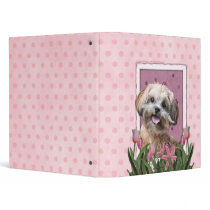 Mothers Day - Pink Tulips - ShihPoo - Maggie Binder