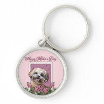 Mothers Day - Pink Tulips - ShihPoo - Maggie Key Chains