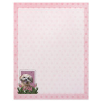Mothers Day - Pink Tulips - ShihPoo - Maggie Letterhead Design