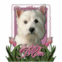 Mothers Day - Pink Tulips - West Highland Terrier Photo Cut Out