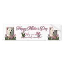 Mothers Day - Pink Tulips - Westie Bumper Stickers
