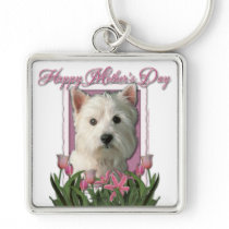 Mothers Day - Pink Tulips - Westie Keychains