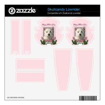 Mothers Day - Pink Tulips - Westie Skullcandy Skin