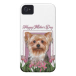 Mothers Day - Pink Tulips - Yorkshire Terrier iPhone 4 Case-Mate Cases