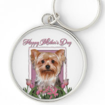 Mothers Day - Pink Tulips - Yorkshire Terrier Key Chains