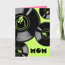Mother's Day Records Card - Inside text: 'You rock. Happy Mother's Day'.