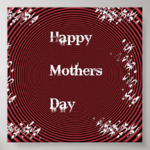 Mothers Day Red Posters