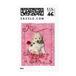 Mothers Day - Red Rose - Bichon Frise Puppy Stamps