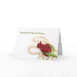 Mother's Day  Rose Pearls Greeting Cards