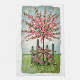 Mothers Day Rose Tree Kitchen Towel
