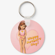 Mothers Day Sadie Keychain by 3dtoons Mothers Day Sadie Keychain
