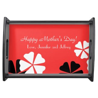 Mother's Day Serving Tray Red Floral