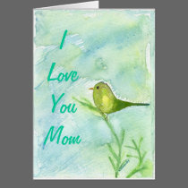 Mothers Day Song Bird Greeting Card cards