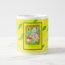 Mother's Day Sunflower, Girl with Butterflies mugs