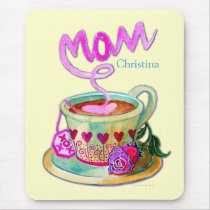 Mother's Day Teacup with Hearts for Mom mousepads