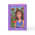 Sunflower Girl Sunflower Girl Red Bird Mother's Day Card