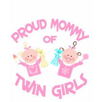 Mother's Day Twin Girls T-Shirt by jamiecreates1 Mother's Day Twin Girls T-Shirt