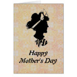 Mother's Day Vintage Woman Silhouette Card